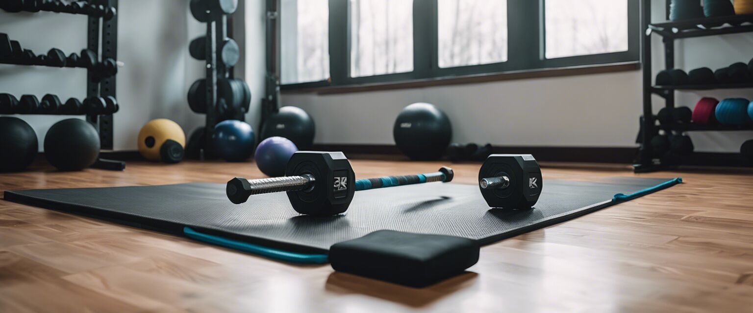 Home gym setup with budget-friendly equipment