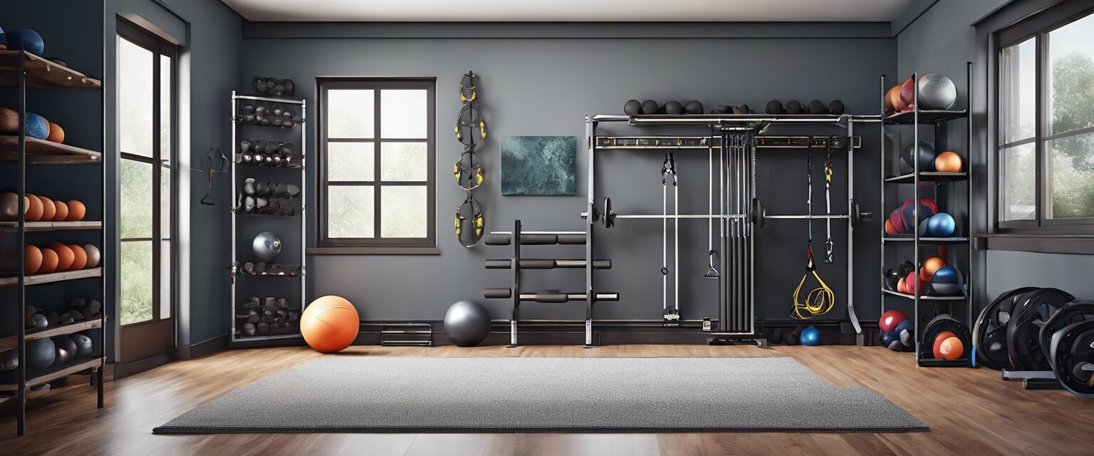 Vertical storage solutions in a home gym